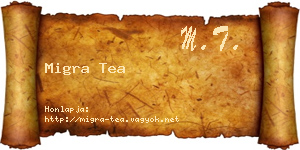 Migra Tea névjegykártya